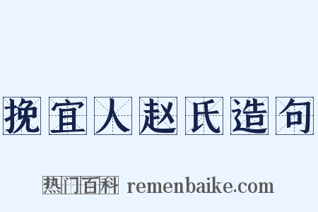 挽宜人赵氏造句是什么意思的图片